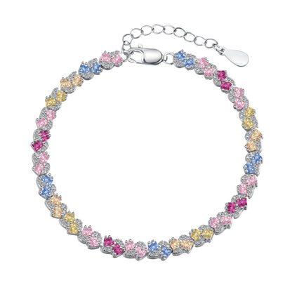 [CharmAries]Ornate Colorful Flower Shape Party Bracelet