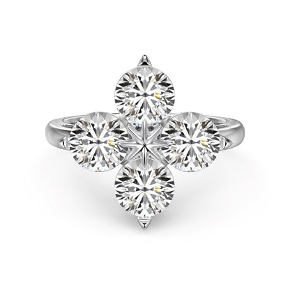 [CharmAries]Four-Leaf Clover Eight-Pointed Star Ring