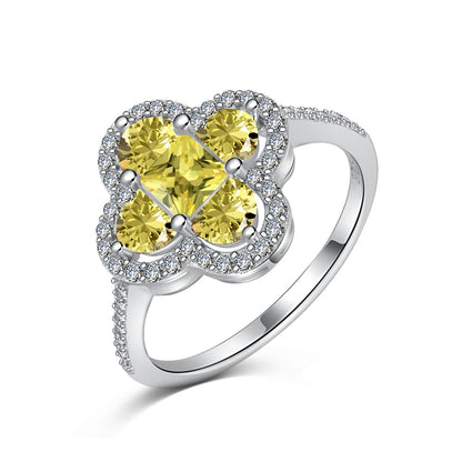 [CharmAries]Luxurious Eternity Flower Shape Banquet Ring