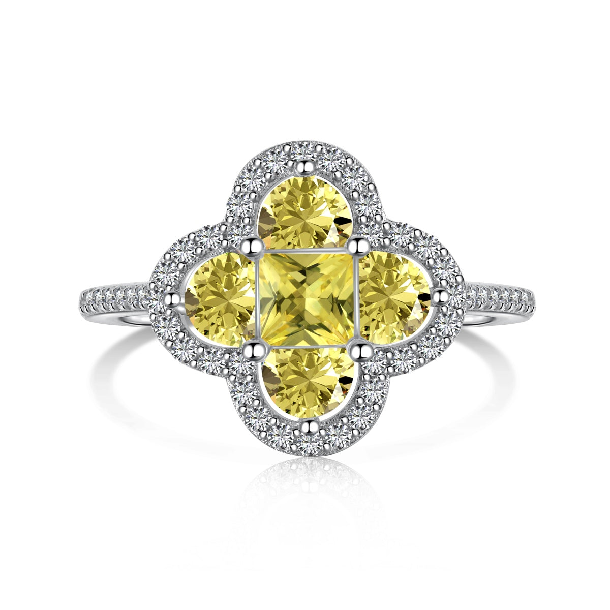 [CharmAries]Luxurious Eternity Flower Shape Banquet Ring