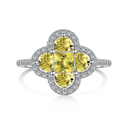 [CharmAries]Luxurious Eternity Flower Shape Banquet Ring