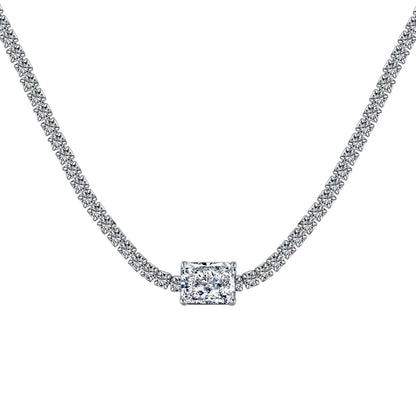 [CharmAries]2.0 carat Ornate Emerald Cut Necklace