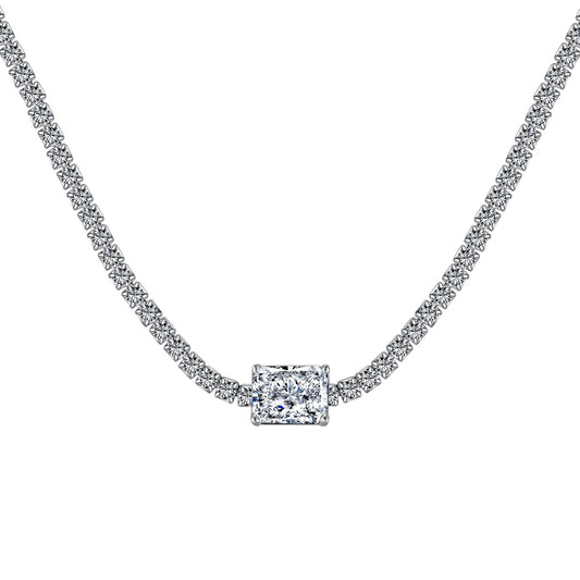 [CharmAries]2.0 carat Ornate Emerald Cut Necklace