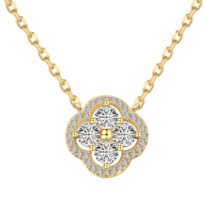 [CharmAries]Exquisite Necklace With Four-Leaf Clover Flower Design