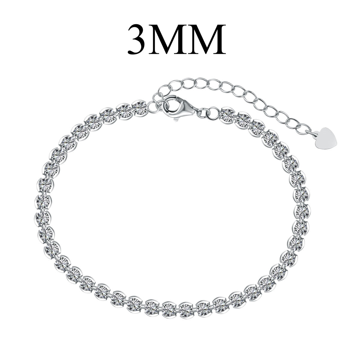 [CharmAries]Ornate  Sparkling Round Cut Daily Bracelet