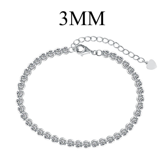 [CharmAries]Ornate  Sparkling Round Cut Daily Bracelet