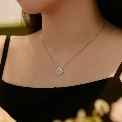 [CharmAries]Sparkling Asscher Cut Necklace