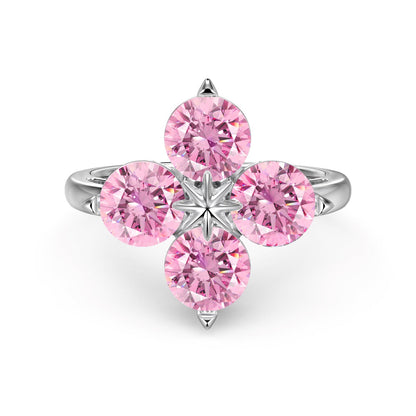 [CharmAries]Four-Leaf Clover Eight-Pointed Star Ring