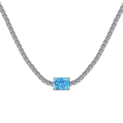 [CharmAries]2.0 carat Ornate Emerald Cut Necklace