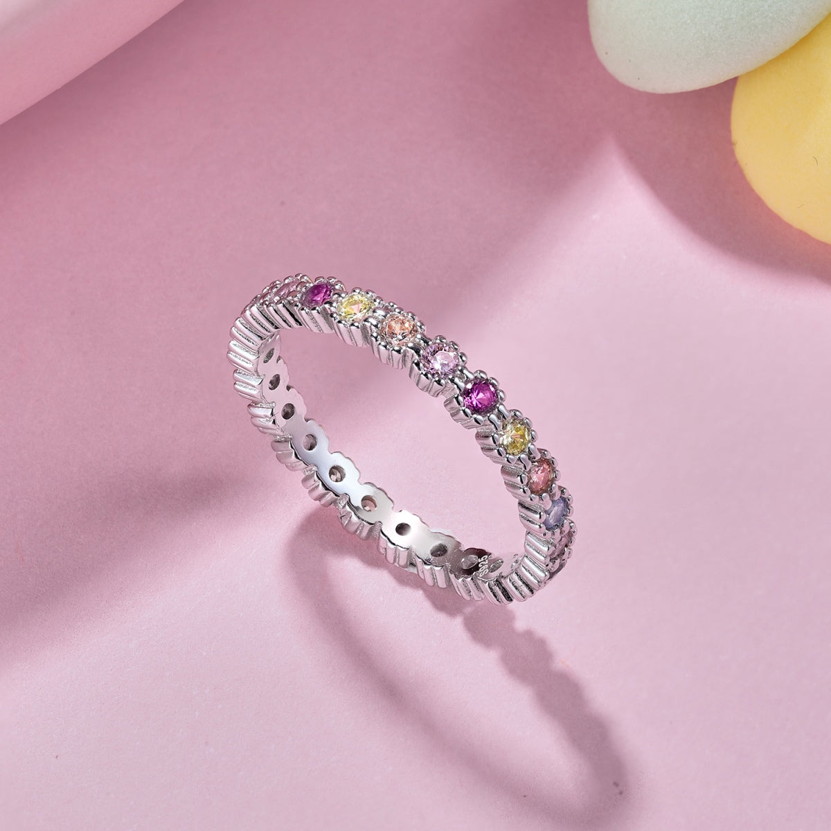 [CharmAries]Exquisite Colorful Round Cut Party Ring