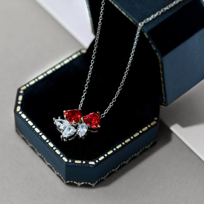 [CharmAries]Dainty Red Heart Necklace