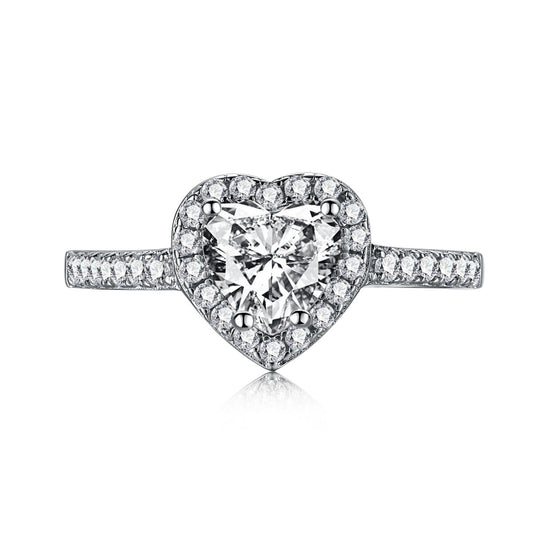 [CharmAries]Eternity Splashy Romantic Heart Shape Lover Ring