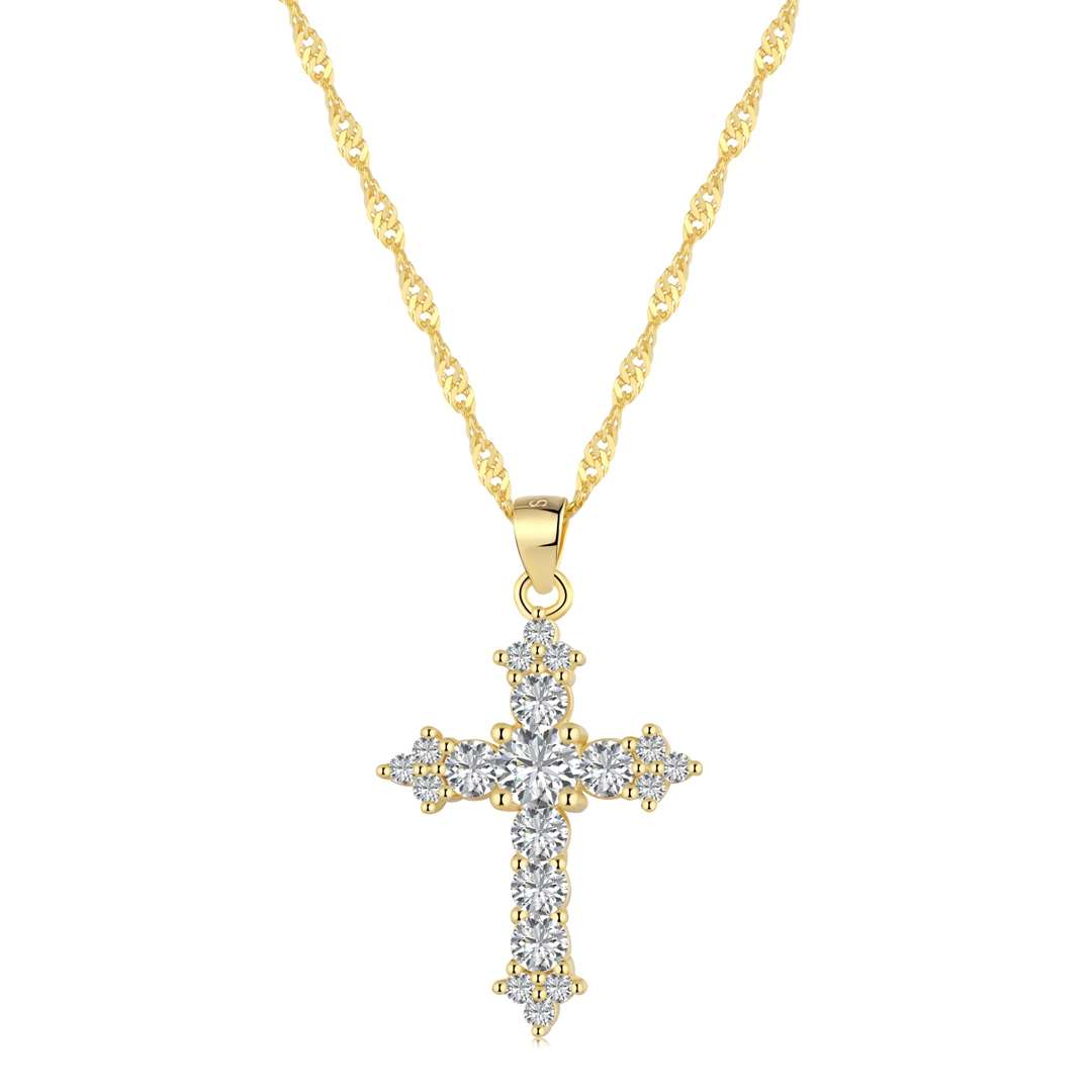 [CharmAries]Delicate Cross Shape Necklace