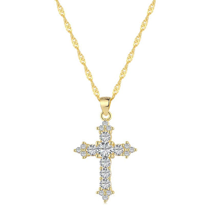 [CharmAries]Delicate Cross Shape Necklace