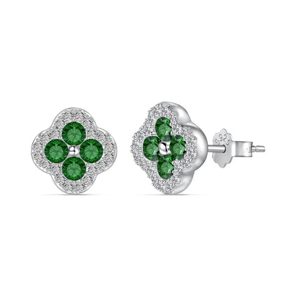 [CharmAries]Four-Leaf Clover Flower Shaped Earrings