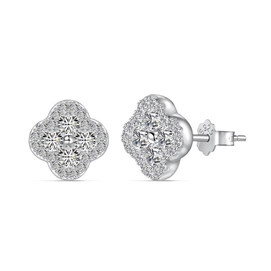 [CharmAries]Four-Leaf Clover Flower Shaped Earrings