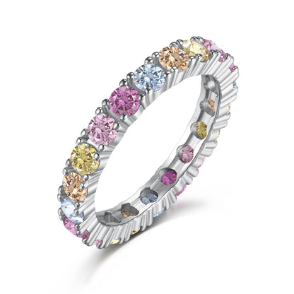 [CharmAries]Dazzling Lustrous Round Cut Tennis Ring