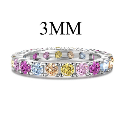 [CharmAries]Dazzling Lustrous Round Cut Tennis Ring