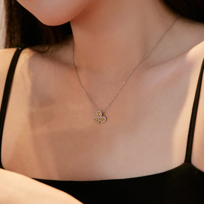 [CharmAries]Elegant Flower Shape Pear Cut Necklace