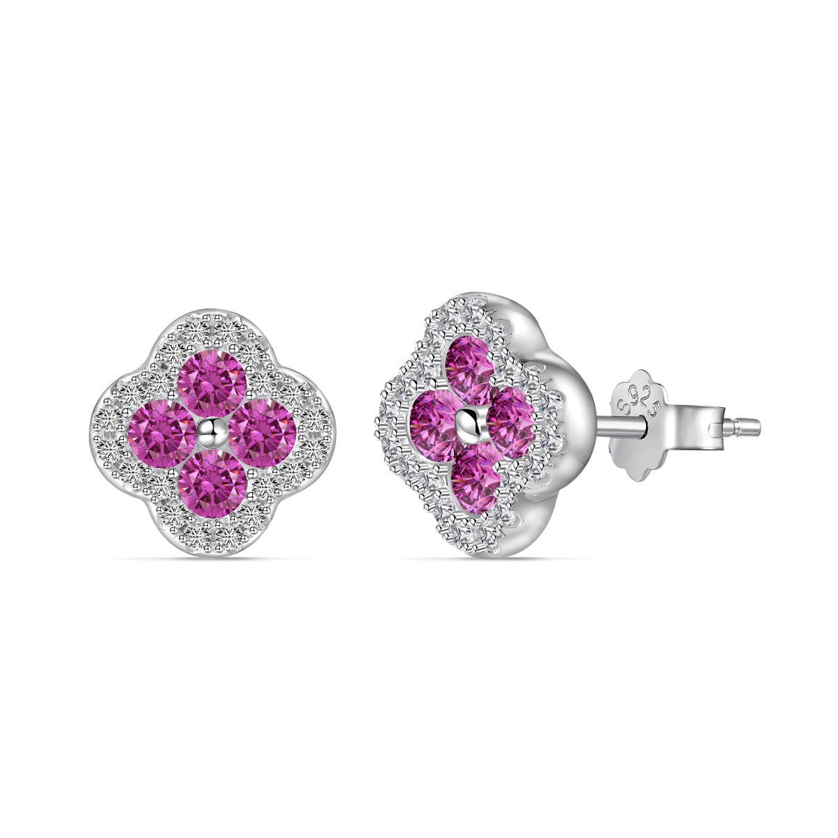 [CharmAries]Four-Leaf Clover Flower Shaped Earrings