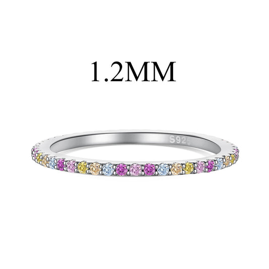 [CharmAries]Ornate Colorful Round Cut Tennis Ring