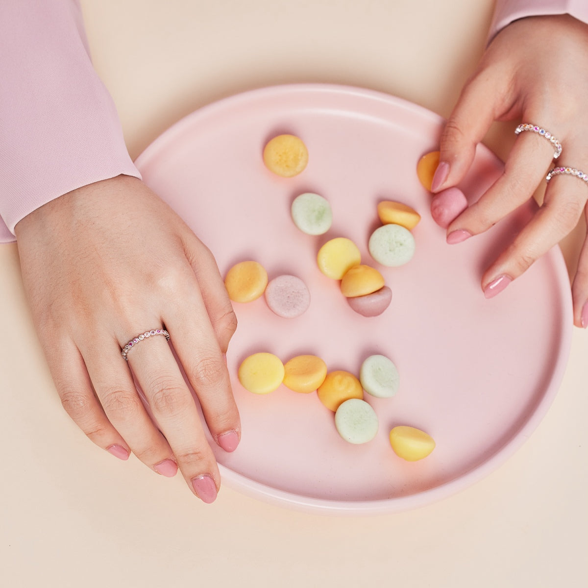 [CharmAries]Unique Scintillating Round Cut Daily Ring