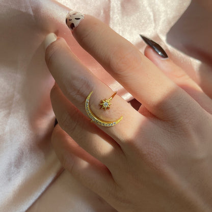 [CharmAries]Eternity Moon & Star Ring