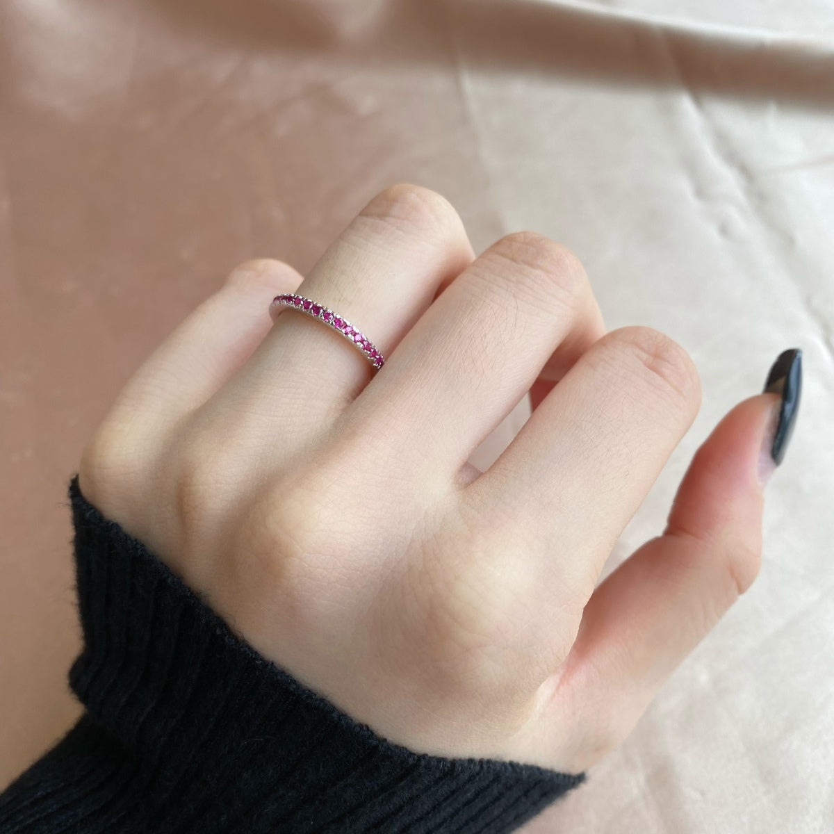 [CharmAries]Delicate Sparkling Round Cut Daily Ring