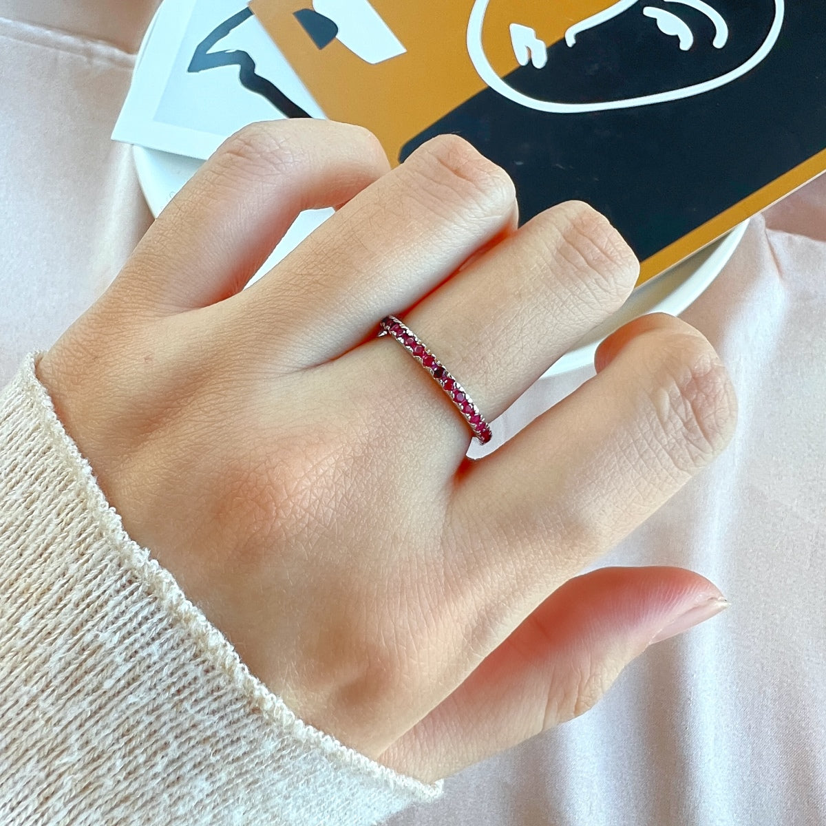 [CharmAries]Delicate Sparkling Round Cut Daily Ring