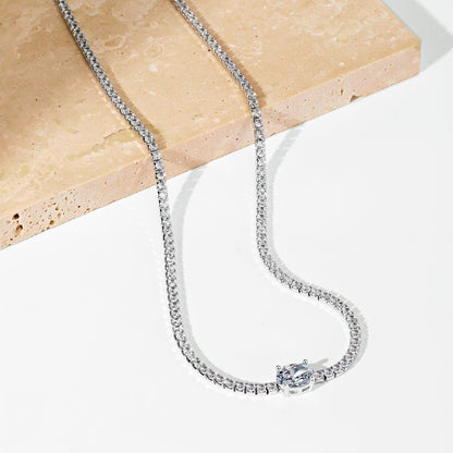 [CharmAries]1.0 Carat Shining Oval Cut Necklace