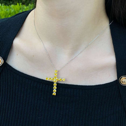 [CharmAries]Radiant Cross Shape Necklace