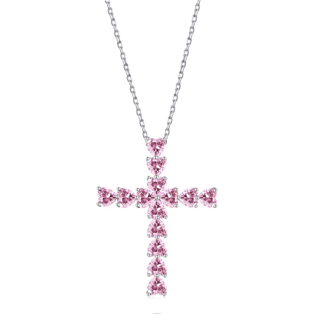 [CharmAries]Radiant Cross Shape Necklace