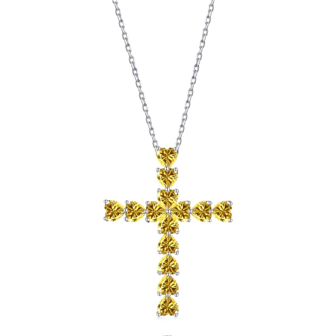 [CharmAries]Radiant Cross Shape Necklace