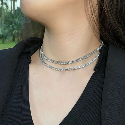 [CharmAries]Elegant Tennis Chain Necklace