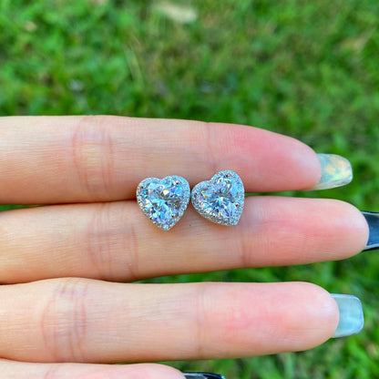 [CharmAries]Sparkling Heart Shape Lover Earrings