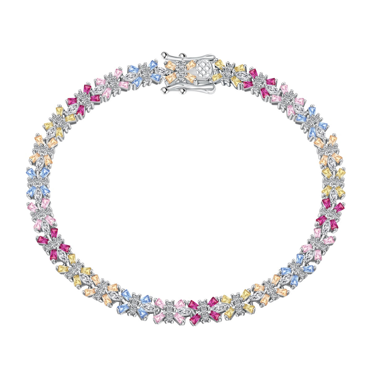 [CharmAries]Radiant Colorful Emerald Cut Party Bracelet