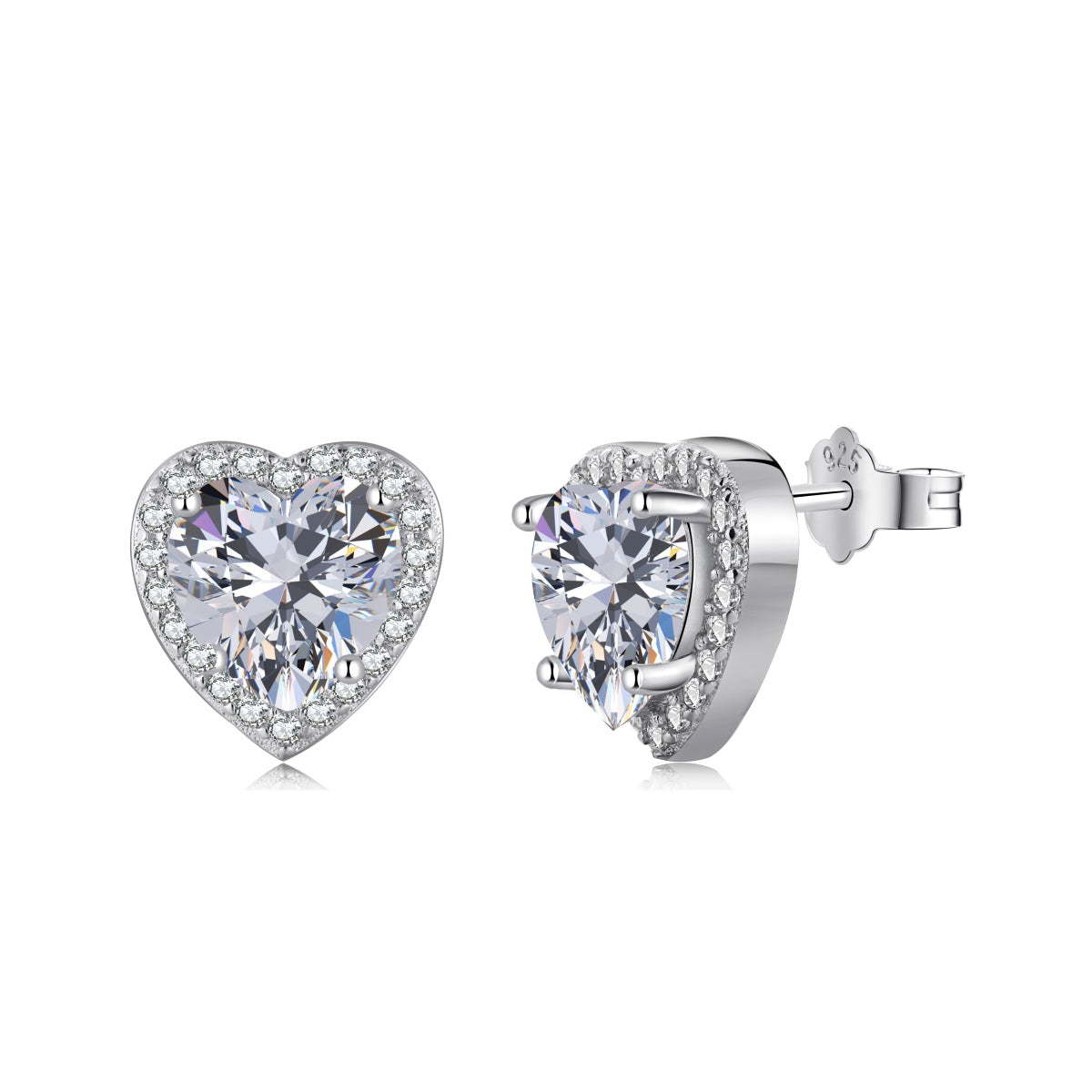 [CharmAries]Sparkling Heart Shape Lover Earrings