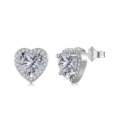 [CharmAries]Sparkling Heart Shape Lover Earrings