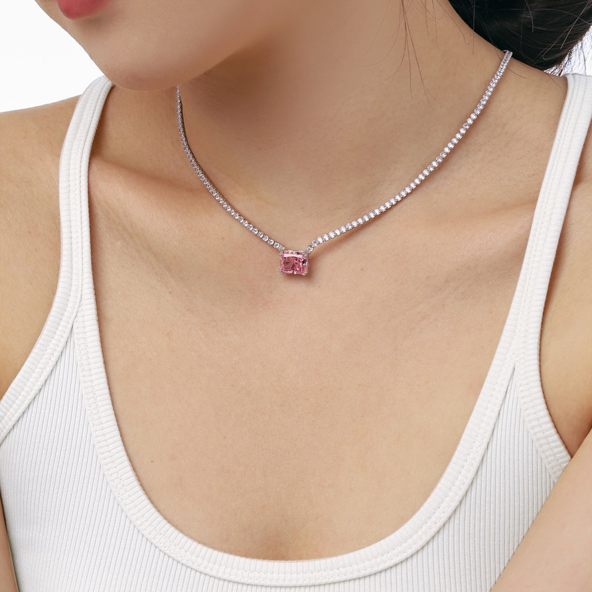 [CharmAries]4.0 Carat Elegant Radiant Cut Necklace