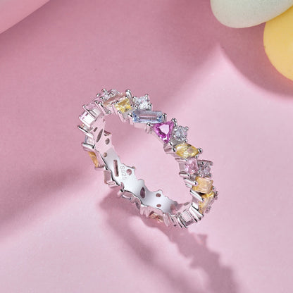 [CharmAries]Dazzling Polychromatic Multi cut Daily Ring