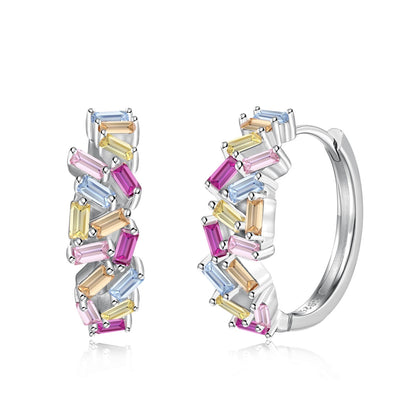 [CharmAries]Dazzling Colorful Emerald Cut Daily Earrings