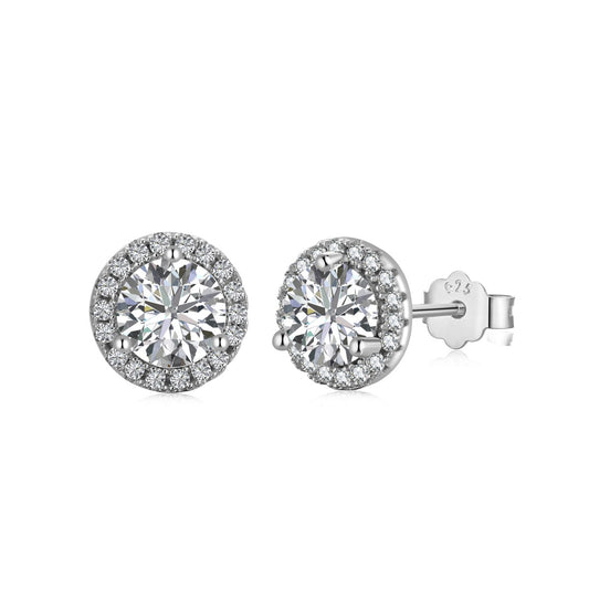 [CharmAries]Classic Princess Round Shape Earrings