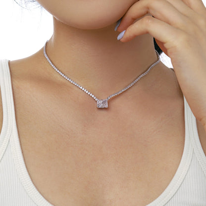 [CharmAries]4.0 Carat Elegant Radiant Cut Necklace