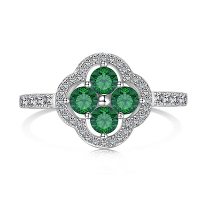 [CharmAries]Four Leaf Clover Flower Design Ring