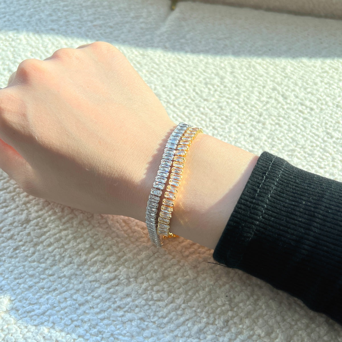 [CharmAries]Exquisite Emerald Cut Daily Bracelet