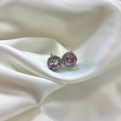 [CharmAries]Classic Princess Round Shape Earrings