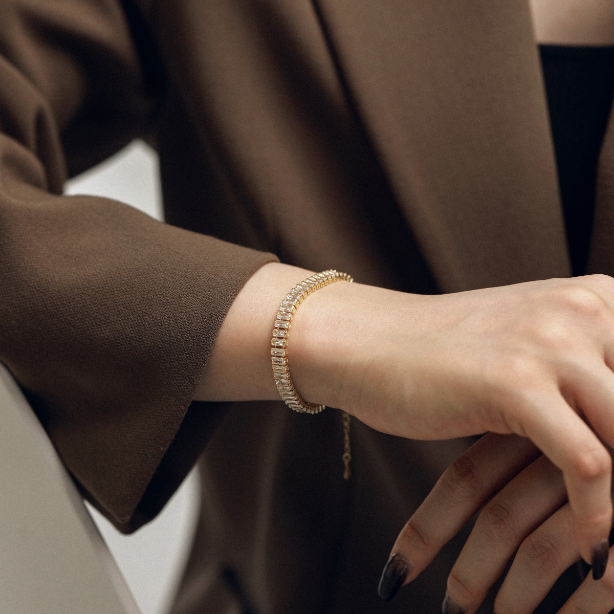 [CharmAries]Exquisite Emerald Cut Daily Bracelet