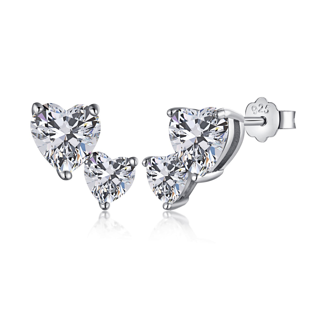 [CharmAries]Double Heart-Shape Classic Princess Style Earrings