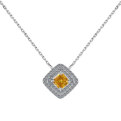 [CharmAries]Sparkling Asscher Cut Necklace