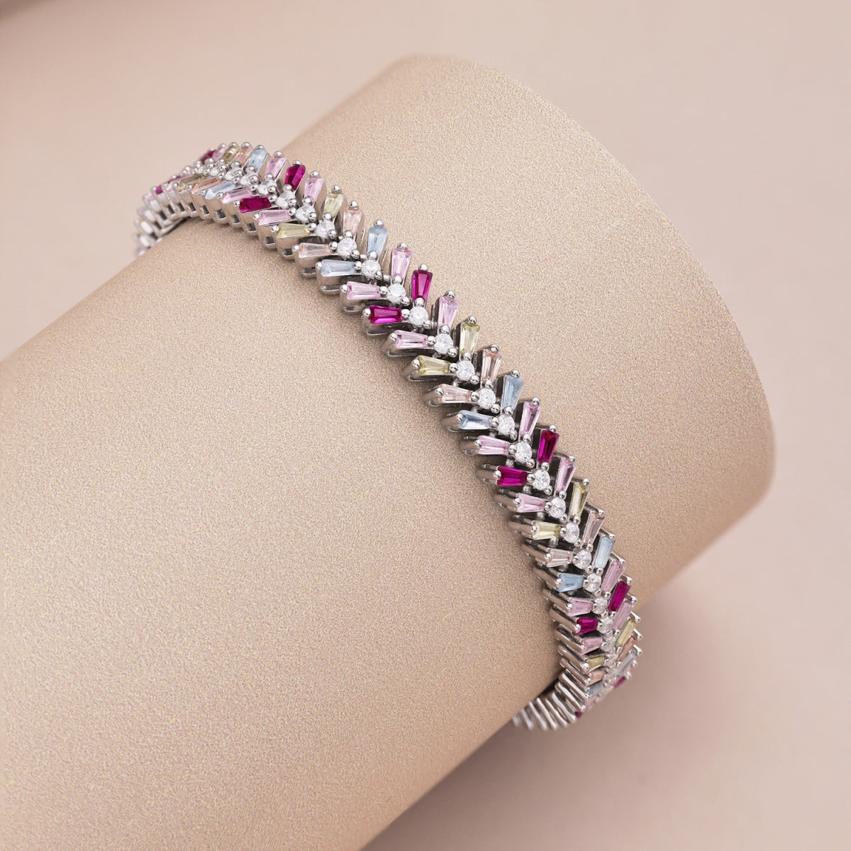 [CharmAries]Dainty Radiant Emerald Cut Daily Bracelet